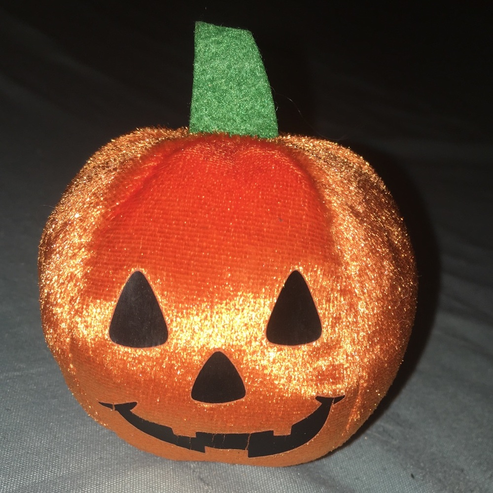 Orange stuffed jack-o-lantern